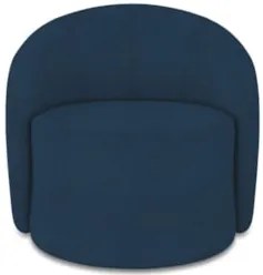 Sofá 4 Lugares 220cm Wendi e Poltrona Steve Boucle Azul I01 - Mpozena