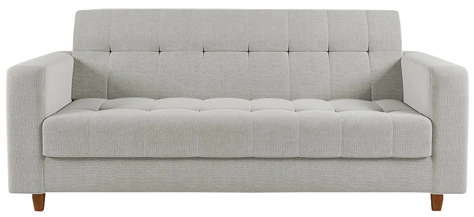 Kit 01 Sofá 3 Lugares e 02 Poltronas Arezzo Linho Cinza A05 Pés Chanfrado Castanho - D'Rossi