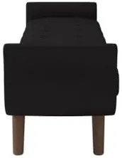 Puff Recamier Calçadeira 195cm Base Madeira Neville Z37 Sintético Pret