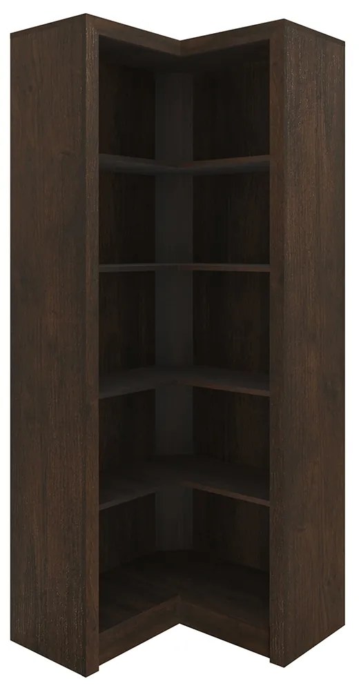 Armário Estante de Canto Alto para Escritório Home Office ME4132 MDP Rustico G69 - Gran Belo