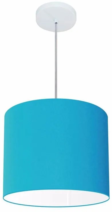 Lustre Pendente Cilíndrico Vivare Md-4143 Cúpula em Tecido 35x25cm - Bivolt