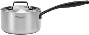 Panela Tramontina Grano Black Aço Inox 16 cm 1,7L Fundo Triplo Indução