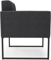 Namoradeira e Poltrona Industrial Preto Ana Bouclé Grafite - Ibiza