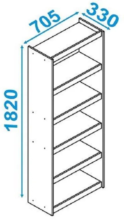 Armário Livreiro Com 4 Prateleiras Bl 14 - Branco