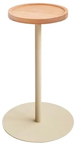 Mesa de Apoio G Tampo Cumaru Amarelo 20cm Base Taupe 53cm - 75481 Sun House