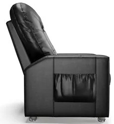 Poltrona do Papai Reclinável Para Cinema Praddo FH9 PU Preto Brilho -