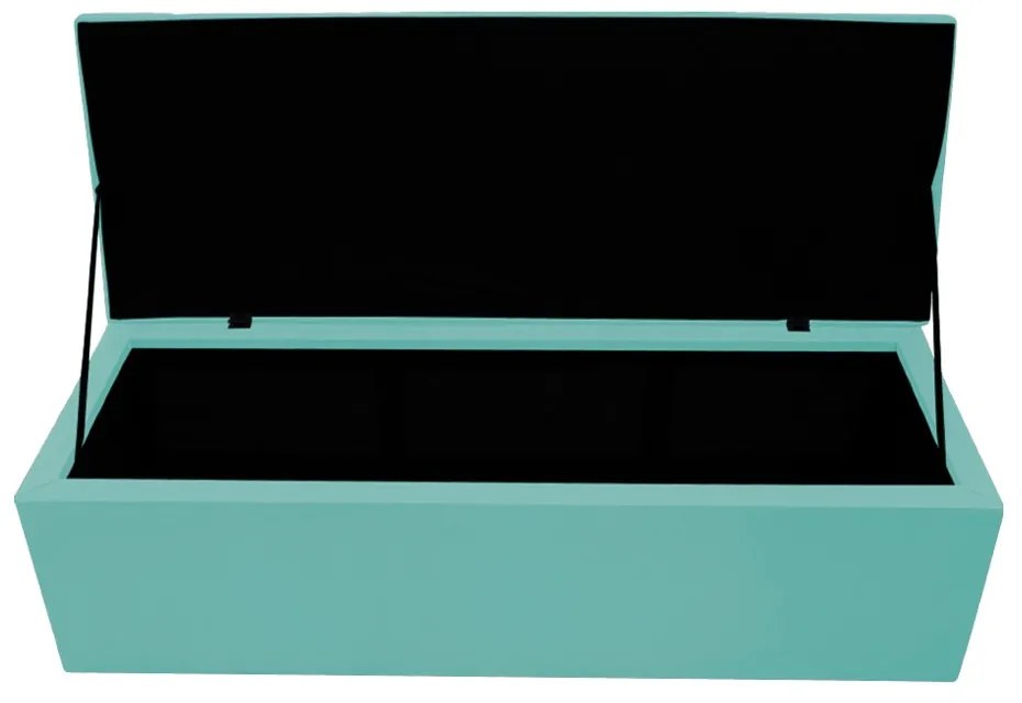 Calçadeira Copenhague 160 cm Queen Size Suede Azul Tiffany - ADJ Decor