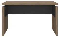 Mesa Para Escritório Home Office 145cm Corp A06 Nogal/Preto - Mpozena