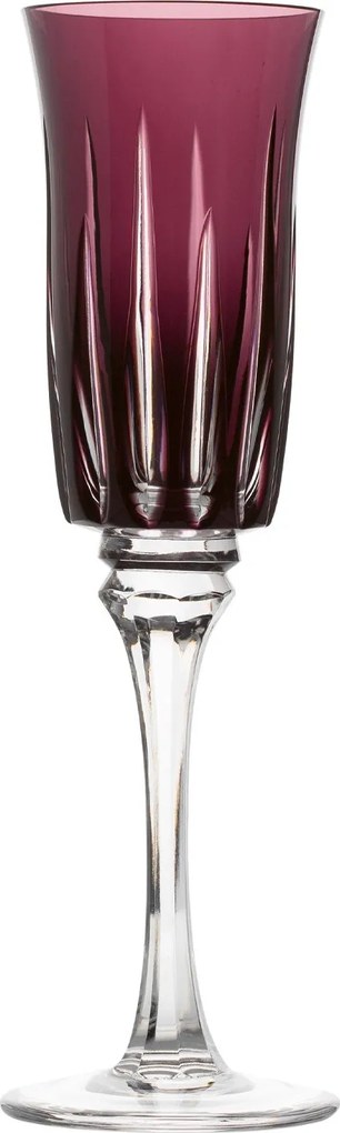 Taça de Cristal Sonata Lapidado p/ Champagne 190ml - Ametista - 66  Ametista - 66