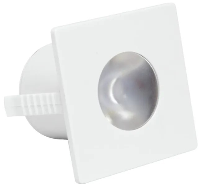 Spot De Embutir Mini Quadrado 1,2W Led 3000K Bivolt 3,5X3,5X2,8Cm Down...
