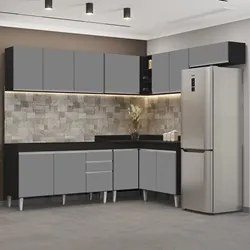 Armário de Cozinha Modulado de Canto 7 Peças CP22 Balcão sem Tampo Pre