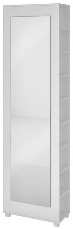 Sapateira com Espelho Mais de 4 Prateleiras BST 14 - Branco