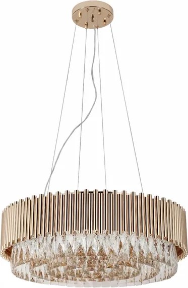 Pendente Cristal Metal Ouro Frances 60Cm Notre-Dame