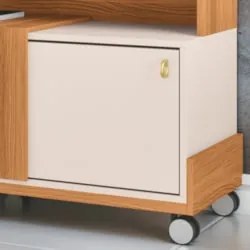 Rack Bancada de TV 60 Pol 160cm Essenza Cinamomo/Off - HB Móveis