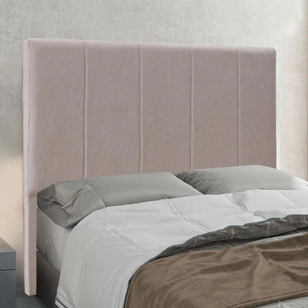 Cabeceira Decorativa Casal 1,40M Erza Linho Areia G63 - Gran Belo