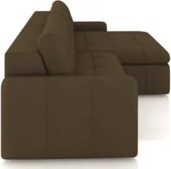 Sofá Retrátil 2 Lugares Para Sala 184cm Elios Couro Capuccino Z55 - Mp