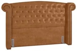 Cabeceira Cama Box King 195cm Provença Z37 Sintético Caramelo - Mpozen