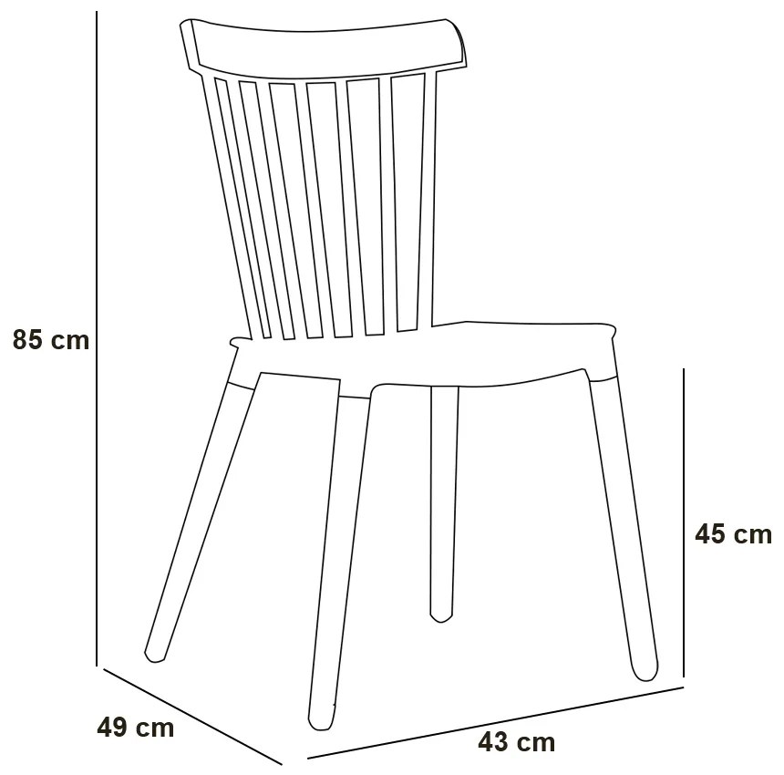 Cadeira Toquio Sala de Jantar Branco  R02 - D'Rossi