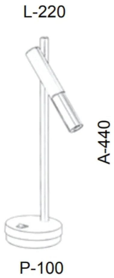 Abajur Vertical Tubinho Articulado 22X10X44Cm Metal 01Xg9 |Old Artisan... (ONIX)