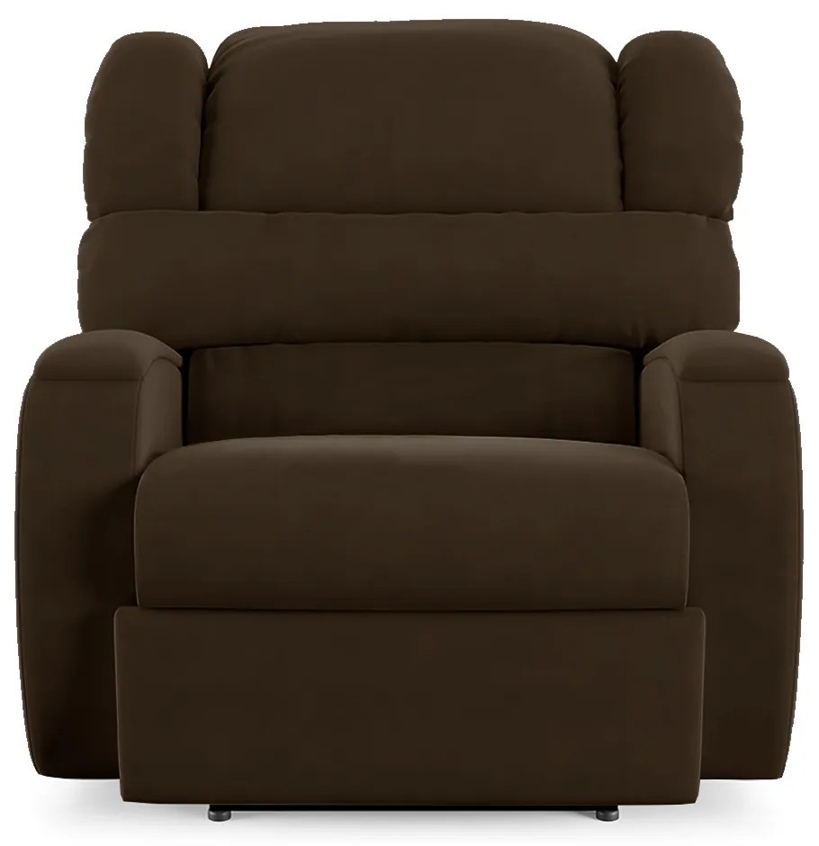 Poltrona do Papai Sala de Cinema Reclinável Kylie Power Touch Veludo Marrom G23