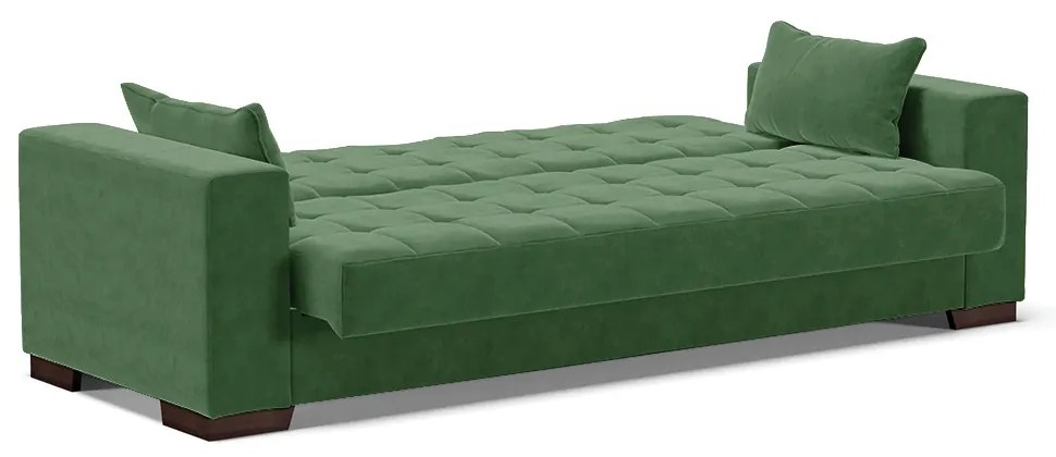 Sofá Cama Casal 3 Lugares 210cm Lisboa Suede Verde  D03 - D'Rossi