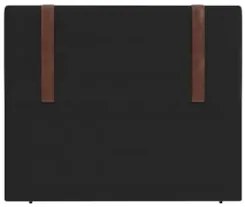 Cabeceira Cama Box Queen 160cm Estofada Glory Sintético Preto Z04 - Mp