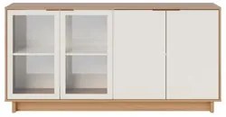 Balcão Aparador Buffet Vicky C05 Freijó/Off White - Mpozenato