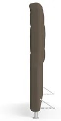 Cabeceira Casal King 195cm Cristal Bouclê Marrom e 2 Mesas Laterais Pl
