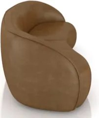 Sofá 3 Lugares Orgânico 288cm e Poltrona Zion Z32 Sintético Caramelo -