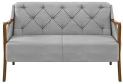 Kit Namoradeira 135cm e 2 Poltronas Decorativas Capitonê Lapa M22 Velu