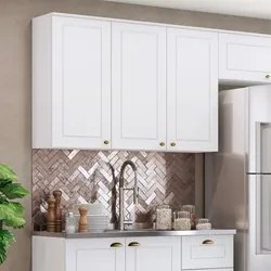 Armário Aéreo 120cm 3 Portas 100% MDF Americana Branco HP - Henn