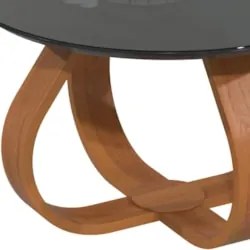 Mesa de Centro com Pés de Madeira Kit 2 Samba Preto E05 - Mpozenato