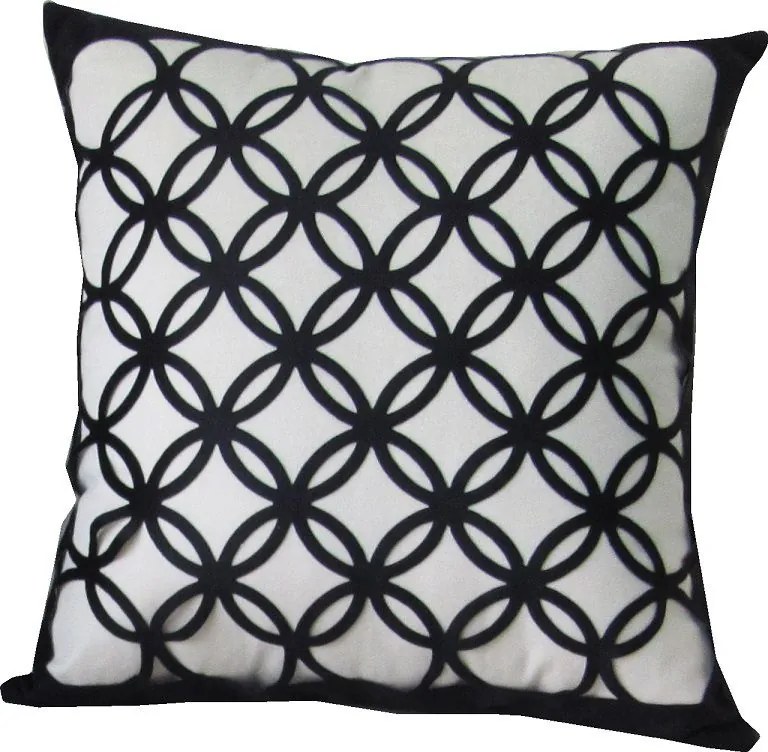 Capa Almofada Corte a Laser Provence Tela Preto 50x50cm
