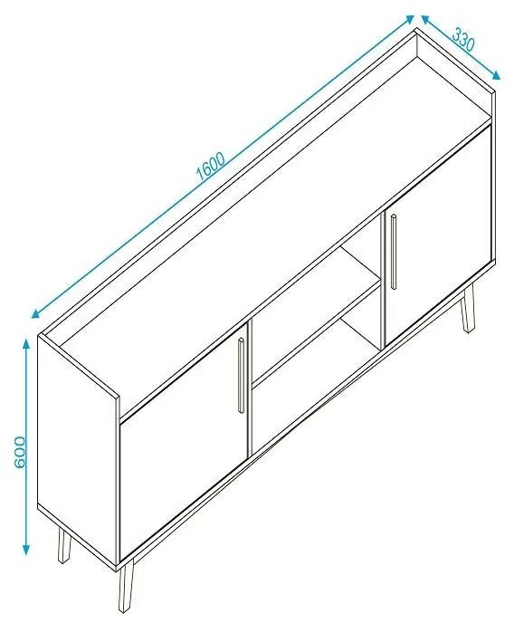 Rack Home Para Tv Até 50" 1 Prateleira 2 Portas Branco