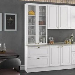 Cristaleira 2 Portas de Vidro 2 Gavetas 100% MDF Americana Branco HP -