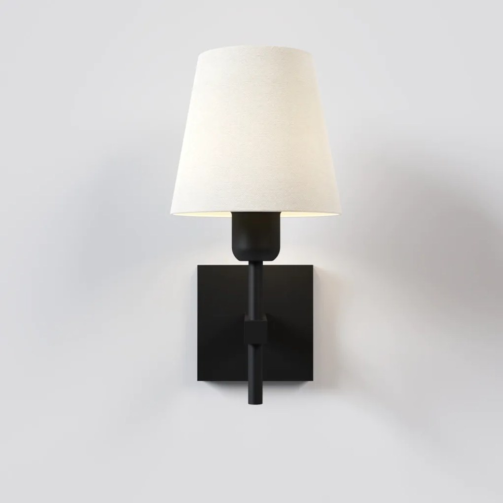 Arandela Tocha Small Cúpula Tecido 01Xe27 Mini Bulbo G45 - Qimporta Ar... (CINZA / PRATA)