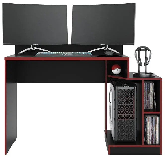 Mesa Para Computador Gamer Escrivaninha 2 Nichos Play