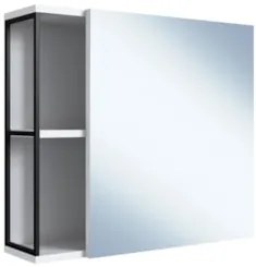 Armário de Banheiro Espelheira Com 1 Porta Click Branco Z54 - Mpozenat