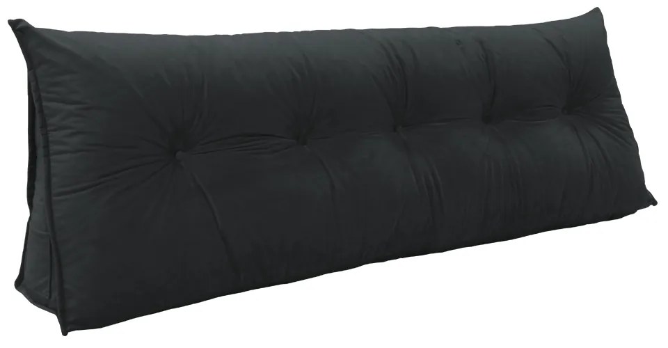 Kit Almofada Mel 1,95 + 4 Almofadas 40x40 Suede Cinza Grafite