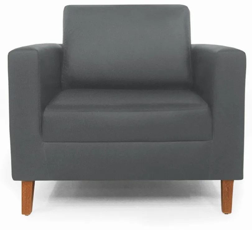 Poltrona Decorativa Gabriela Suede Cinza