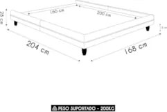 Cama Queen Base Box 160cm Many Z37 Sintético Caramelo - Mpozenato
