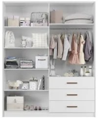 Quarto Infantil 3 Peças Com Berço Americano Nelly Branco Z49 - Mpozena