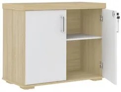 Conjunto Escritório Home Office 3 Peças Mesa em L Corp A06 Carvalho/Br