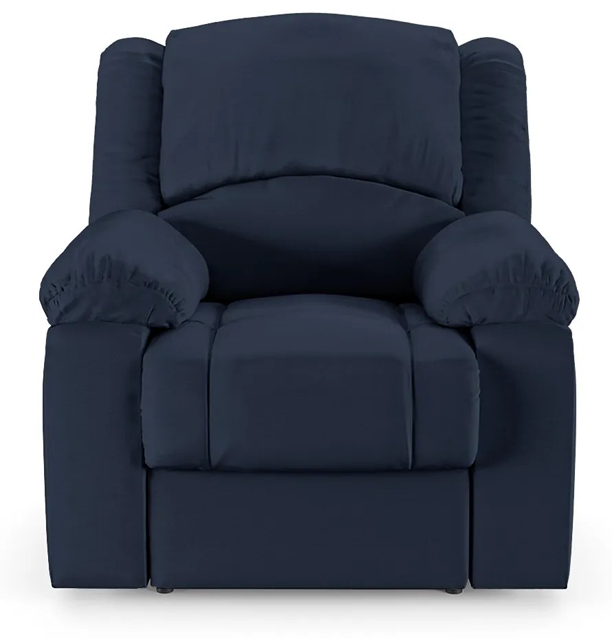 Poltrona do Papai Reclinável Sala de Cinema Madrid Power Touch PU Azul  G23
