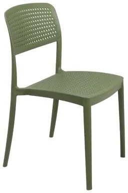 Cadeira Tramontina Serena Verde Oliva Empilhável em Polipropileno com Proteção Antimicrobiana