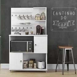Armário Multiuso 2 Portas Cantinho do Café Aconchego Branco - Patrimar