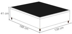 Base para Cama Box Baú Casal 138x188cm Hit Z04 Suede Bege - Mpozenato