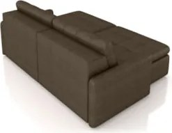 Sofá Retrátil 4 Lugares Para Sala 264cm Elios Couro Castanho Z55 - Mpo