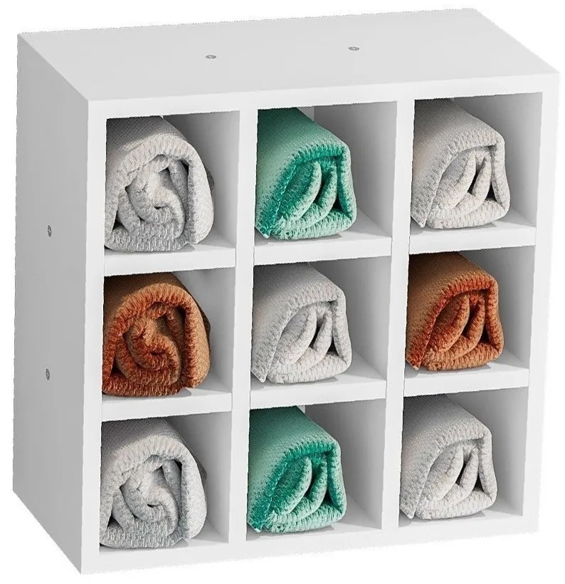 Nicho Porta Toalhas 9 Lugares Organizador 40x40 cm - D'Rossi