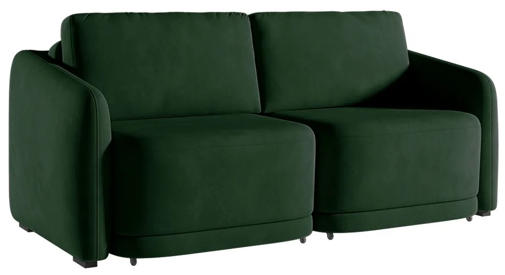 Sofá Cama Modulado Retrátil e Reclinável Decorativo Varsóvia 176cm Veludo Verde G33 - Gran Belo